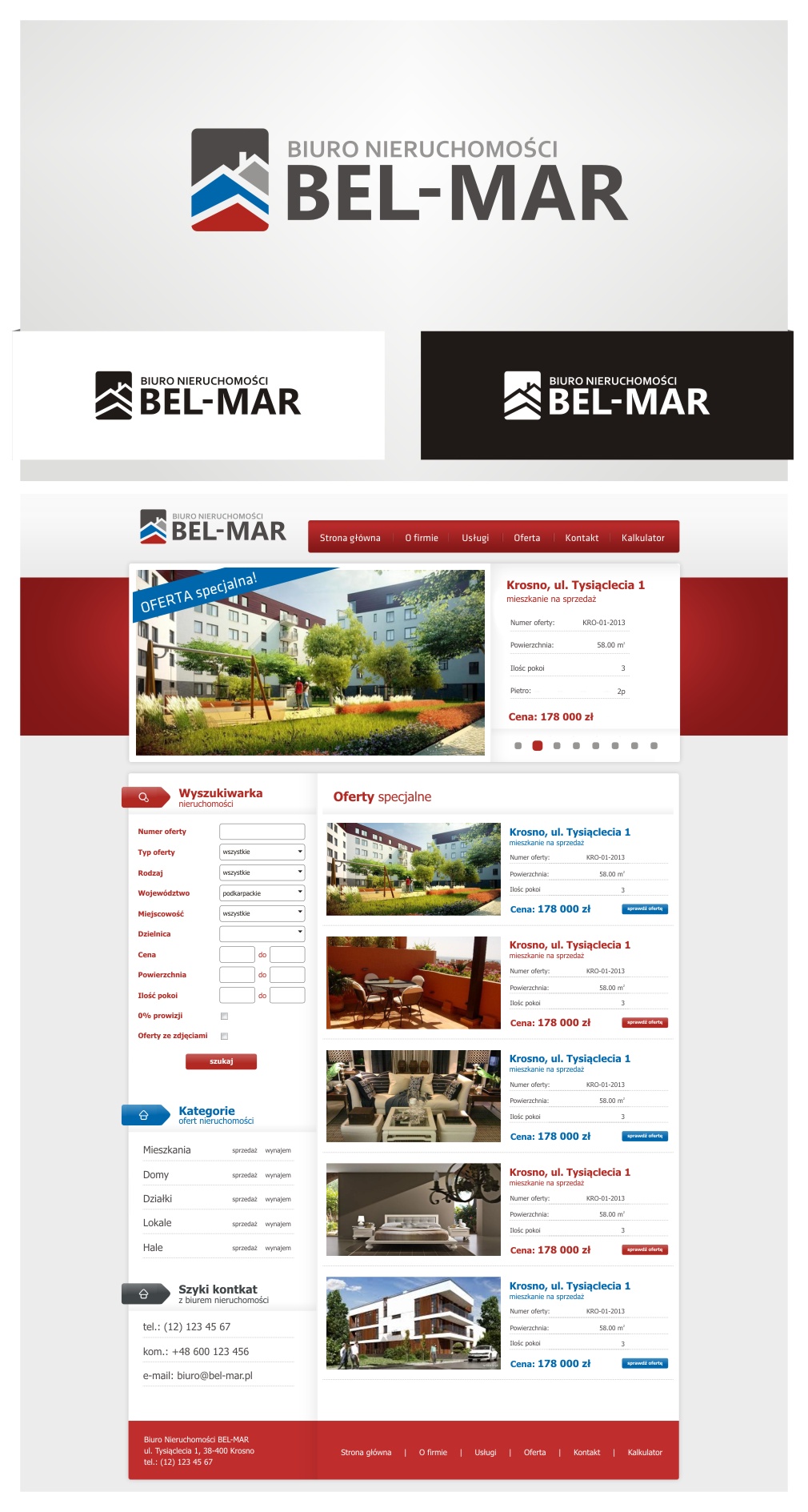 BEL-MAR Nieruchomości - projektowanie stron www, ulotek, wizytówek, bannerów